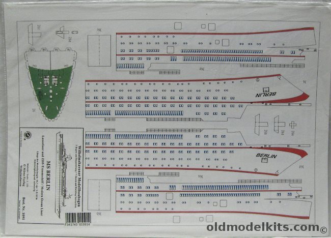 Wilhelmshaven 1/250 MS Berlin (1980) Ocean Liner, 1091 plastic model kit